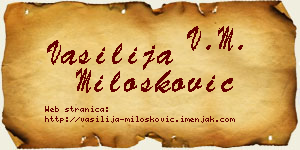 Vasilija Milošković vizit kartica